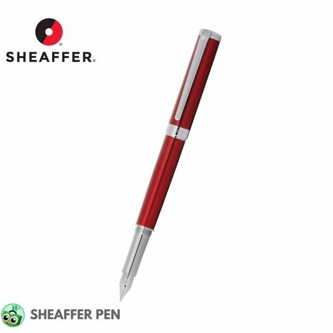 

Sheaffer Intensity Engraved Translucent Red Lacquer Fountain Pen Co