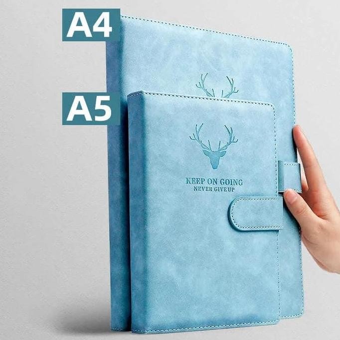 

Buku Catatan Harian Notebook Cover Kulit Magnetic Buckle A4 200 Halaman (100 Lembar) Co