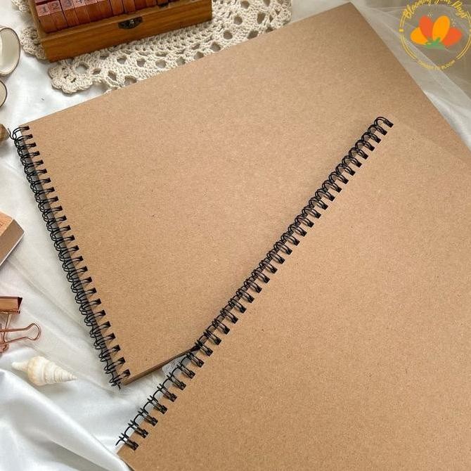 

Scrapbook Album A4 Notebook Photo Journal Buku Vintage Polos Coklat Kado Unik Co