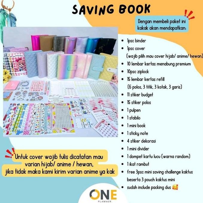 

10Ziplock Binder Saving Book Kulit Oneplanner Co