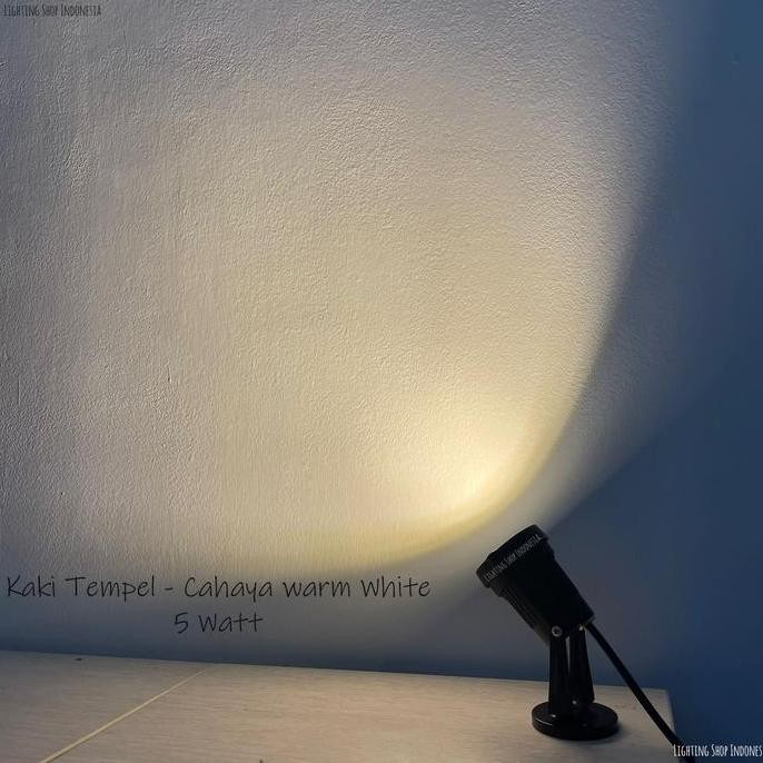 Lampu taman sorot led 5w warm white biru hijau ungu wateroof outdoor