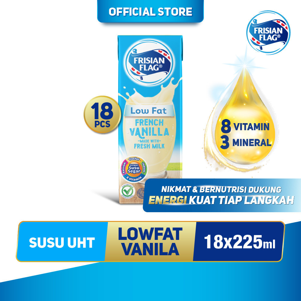 

Frisian Flag Low Fat French Vanilla 225ml x 18