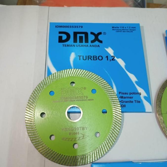 dmx misile / dmx batik / dmx turbo Mata Pisau Keramik Marmer Granit Diamond Wheel DMX 4" Ori