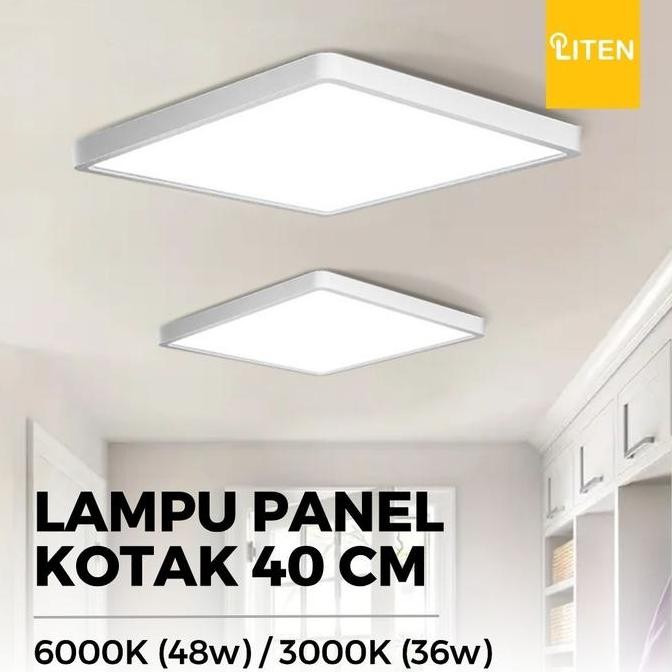 Lampu Plafon Kotak Outbow 40cm / Lampu Panel LED 48 watt 36 watt Besar