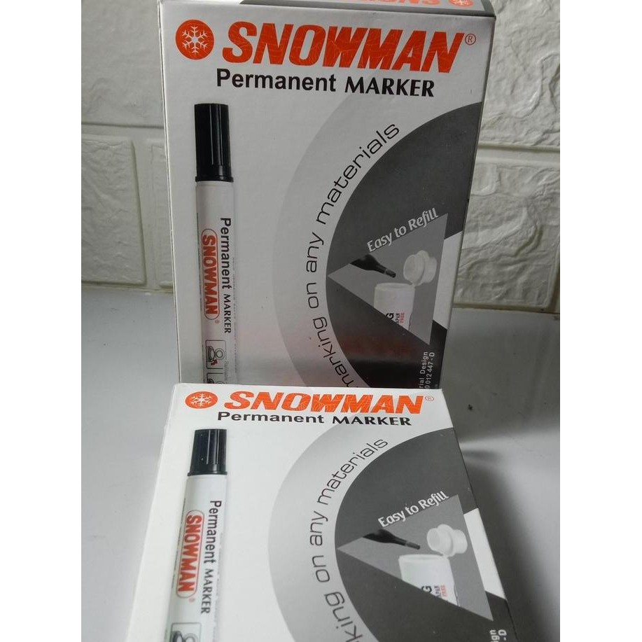 

Snowman Permanen Isi 12 Pcs Atau 1 Pack Variasi Hitam Co