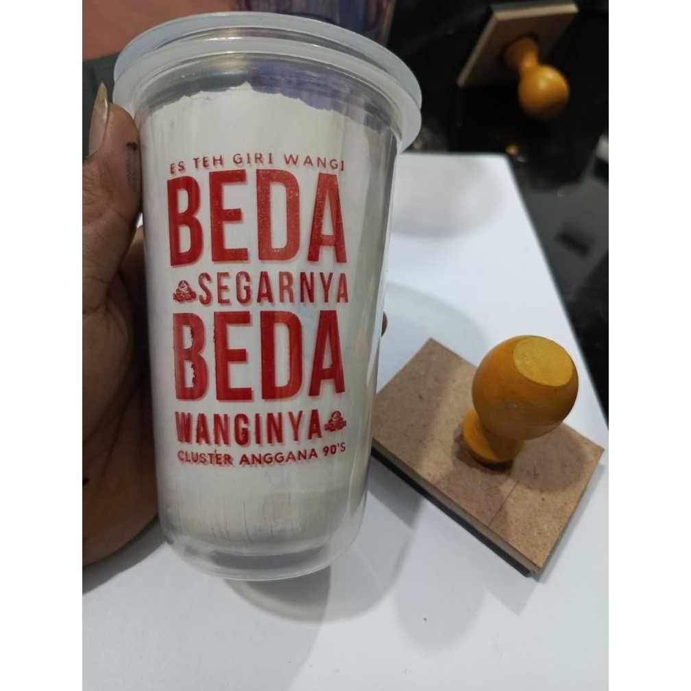 

HJK Stempel Plastik / Stempel Cup / Tinta Permanen Waterproof Free Tinta