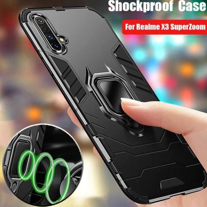 Case Realme X3 Superzoom Iring Case Robot Transformer Standing Holder Co