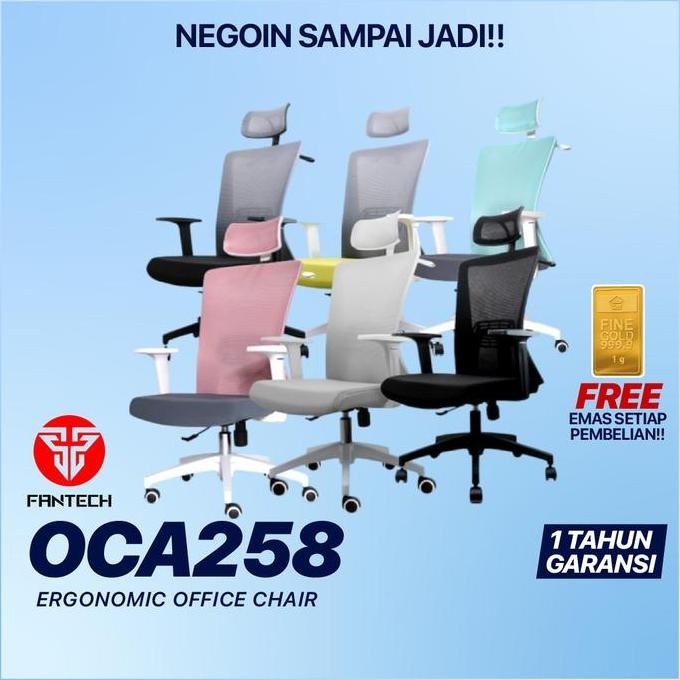 Fantech OCA258 / OCA 258 Kursi Kerja Kantor Office Chair