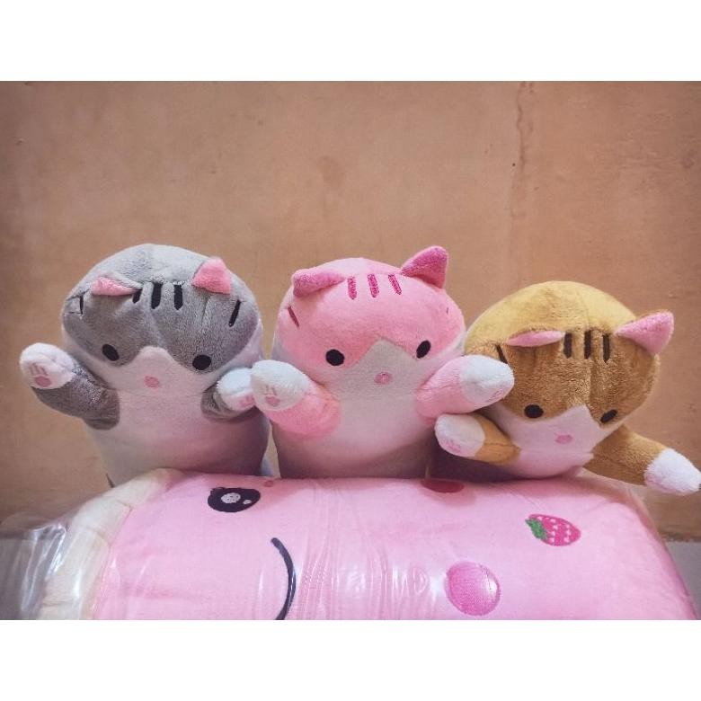 Guling Kucing Panjang/Bantal Guling Kucing/Boneka Kucing Murah Stok