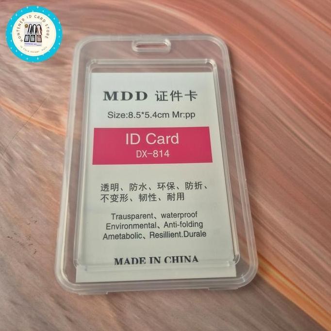 Id Card Holder Transparant  2 Sisi(750Pc) Casing Id Card Buka Tutup  Transparant  Nametag Card Co