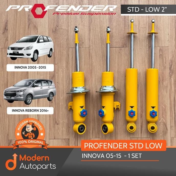 STD - LOW 2" 1SET | PROFENDER ADJUSTABLE Basic Series Innova 05-15 dan Innova Reborn (2KD/2GD/Bensin