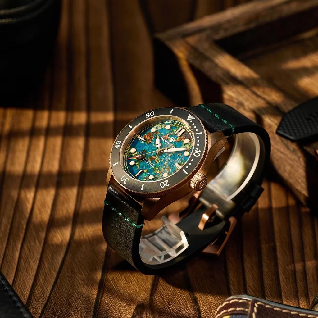 Aquatrident 2025 bronzewatch 42.5MMCUSN8 automatic mechanical marble 100M waterproof Swiss luminous 