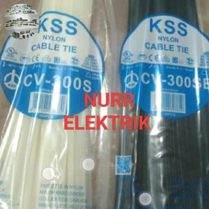 

Kss Nylon Cable Ties Cv-300S 300X4,8Mm Kabel Ties 30Cm Putih & Hitam ( 100 Pcs ) Kabel Ties Kss Co