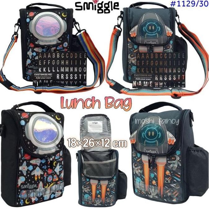 Lunch Bag Smiggle Roket / Tas Makan Smiggle Selempang Astronot/ Tas Bekal Anak Smiggle  Anak Laki La