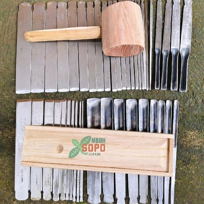 

Alat Kerajinan, Alat Ukir Kayu Jepara Sapuan Putih, Isi 43 Pcs - Set A1 Co