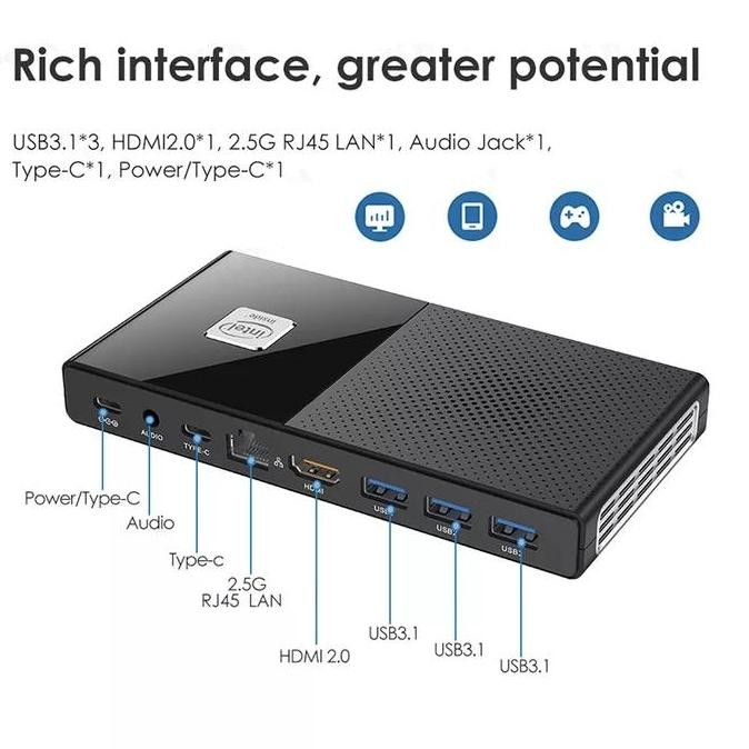 Mini Pc M6 8/512Gb Ssd Morefine Intel N5105 4K Wifi6 Windows 11 Pro New Stok