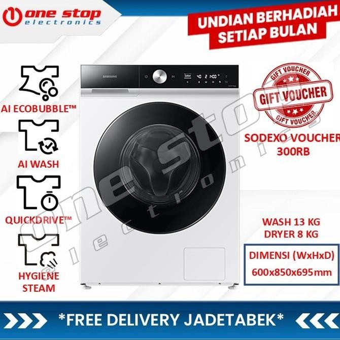 SAMSUNG WD13BB944DGESE BESPOKE FRONT LOAD WASHER DRYER COMBO 13/8KG ORIGINAL DAN TERPERCAYA