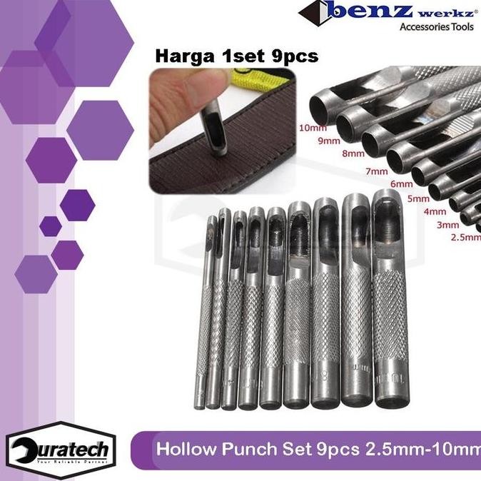 

Hollow Punch sets 9pcs / Betel Plong Set / Pembolong plat Benz Werkz - plong sets 9pcs pembolong plat benz werkz