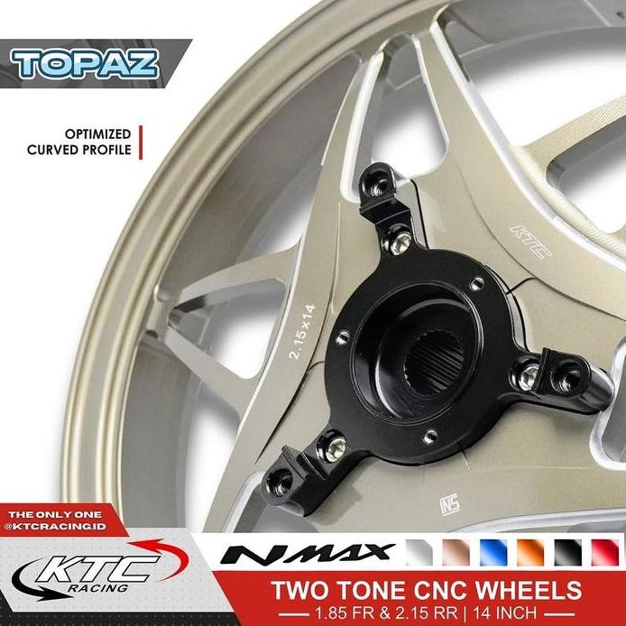 VELG KTC RACING TOPAZ 185x14 & 215x14 NMAX OLD NMAX NEW NEO TURBO AEROX 185 215 RING 14 NMAX155 AERO