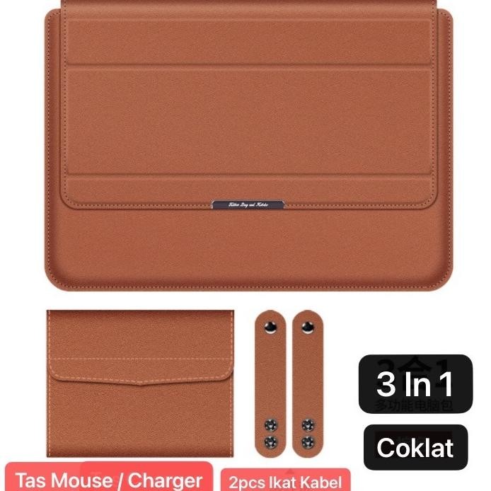 Hot Sale  Lc-01 Soha 15 Inch Case Stand Sleeve Premium Pu Leather Kulit Macbook Air Sarung Laptop