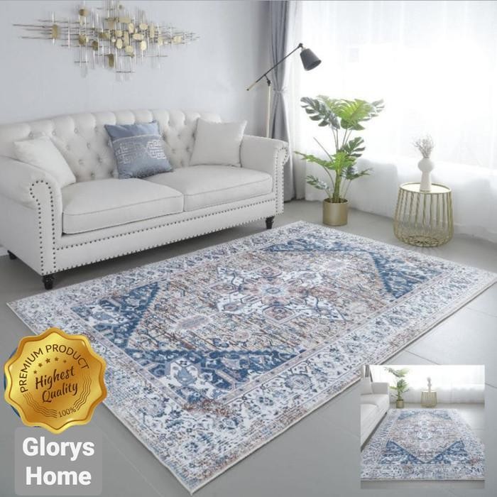 Karpet Lantai Import Permadani Besar 200 x 300, Khasmir Bulu Sintetis
