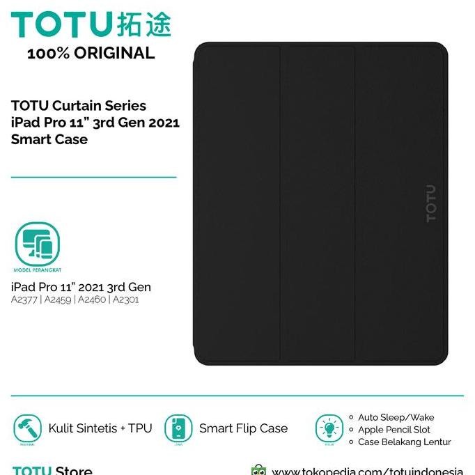 TERMURAH - TOTU iPad Pro 11 M1 2021 inch Smart Case Casing iPad Pro 11 inch