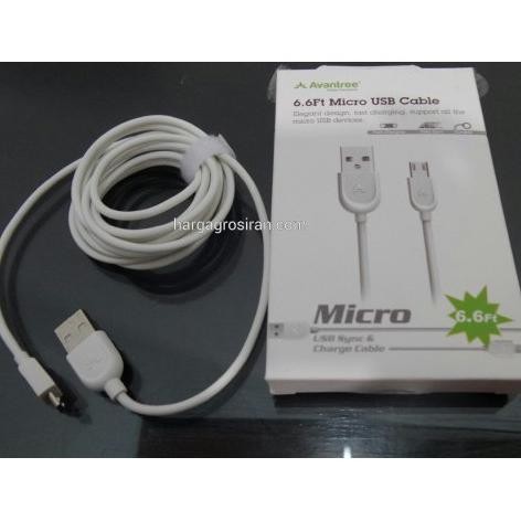 Spesial  Kabel Avantree 2 Meter Bisa Buat Data Dan Charger Samsung / Blackberry Avantree Dan Fast Ch