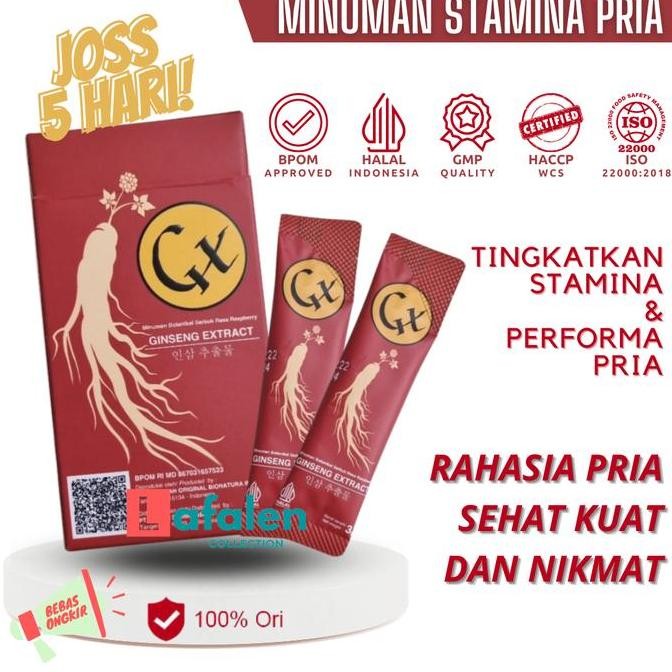 

TERBARU - GX Ginseng Minuman Serbuk Ekstrak Gingseng Korea Guarana Bpom Halal