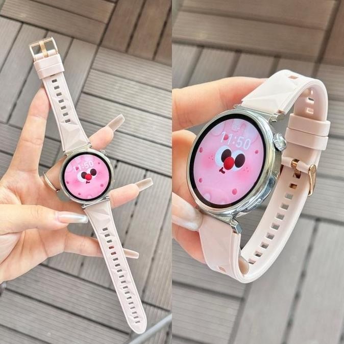 baru 18mm Silicone Strap for Huawei Watch GT5 5/4 41mm Pro 42mm Strap Simplicity Breathable Replacem