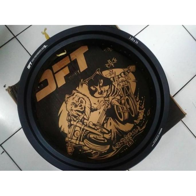 velg almunium 350 16 dft hitam