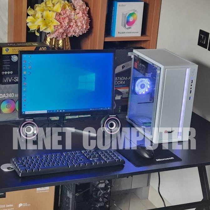 [ Full Set ] Pc Rakitan Core I7 3770 | 8Gb | Ssd | Led 19Inch New Stok