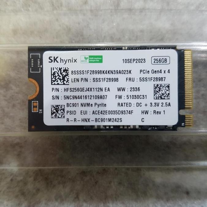 BEBAS ONGKIR - ssd 256 gb m.2 nvme 2242