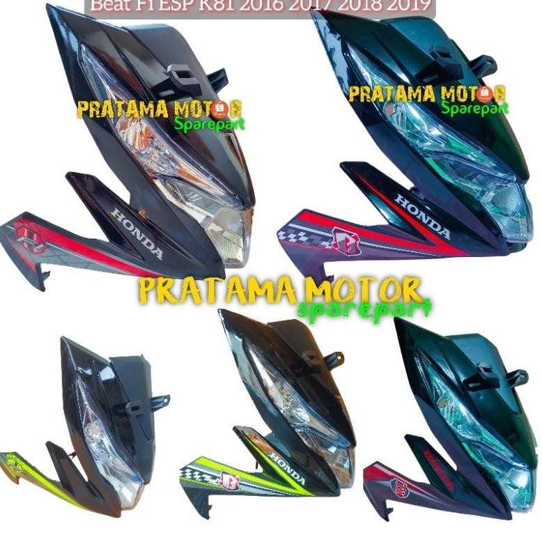 Full Set Tameng Body Depan Beat Fi Esp Eco Hitam 2016 2017 2018 2019