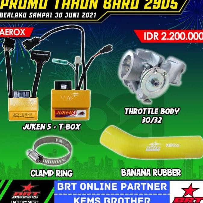 PAKET AEROX BRT ECU JUKEN 5 PLUS TB ORIGINAL BRT MOTOR YAMAHA