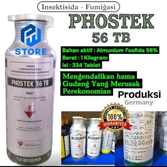 OBAT RACUN BASMI KUTU GUDANG PHOSTEK 56 TB Tablet Fumigan Basmi Hama Kutu Terigu Beras Buah Hama Gud
