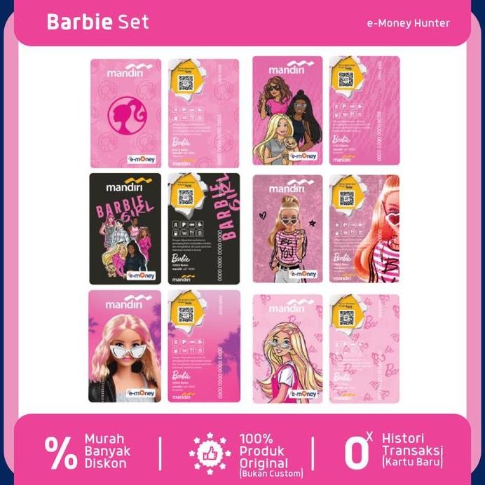 restock  e-Money Barbie Special Limited Edition eToll eMoney Mandiri NFC Alat Card Kartu