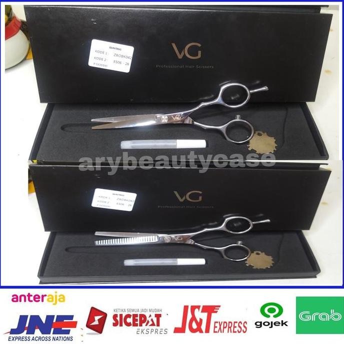 BEBAS ONGKIR - paket VG gunting rambut potong dan gunting sasak rambut
