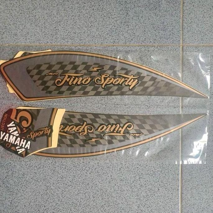 Stiker Striping Motor Yamaha Fino Fi 125 2021 2022 2023 Hitam Abu Full Body Berkualitas Motorcycle