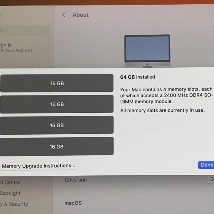 Imac 27 Inch 2017 5K Ram 64Gb/1Tb Fusion Drive Fullset New Stok