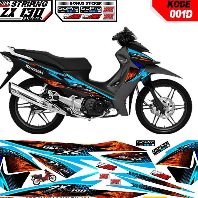 Striping Sticker Decal Kawasaki ZX 130 striping sticker kawasaki zx 130 kode 001 Motorcycle