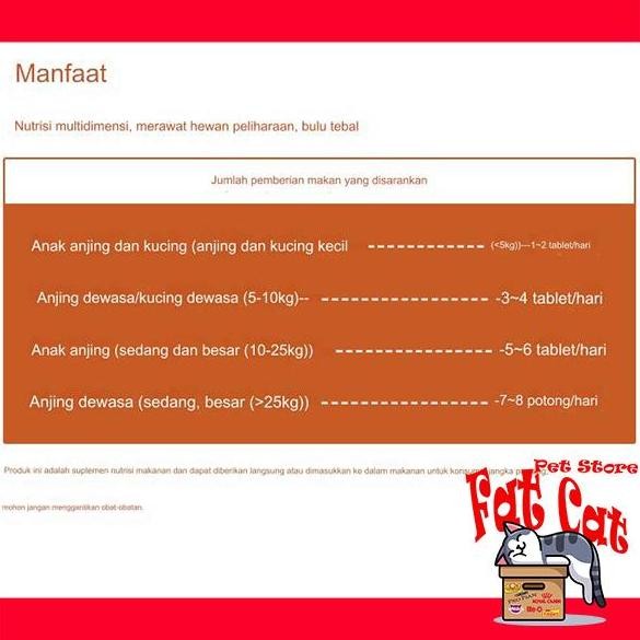 HAQIMI vitamin bulu dan bulu rontok kucing anjing
