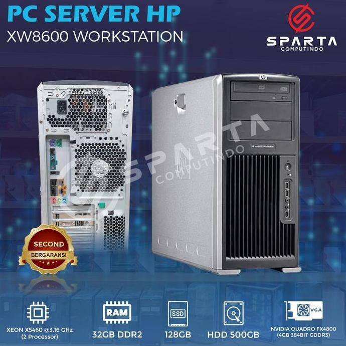 Pc Server Workstation Dobel Prosesor 32 Gb Ssd Vga Quadro 1,5 Gb New Stok