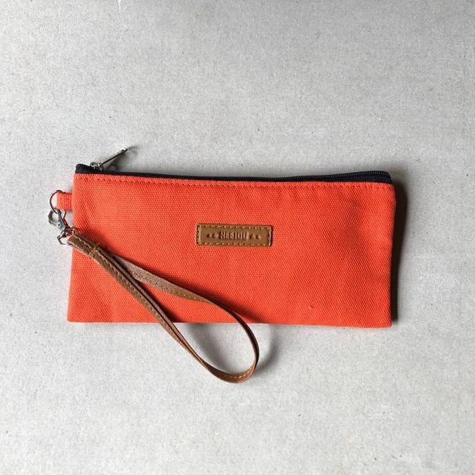 baru Dompet Pouch Hp Kain Kanvas Zipper Resleting Aesthetic Polos Heejou