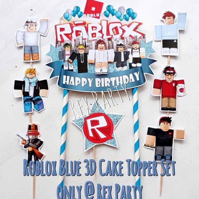 Roblox Cake Topper/Roblox Blue 3D Cake Topper/Cake Topper Roblox