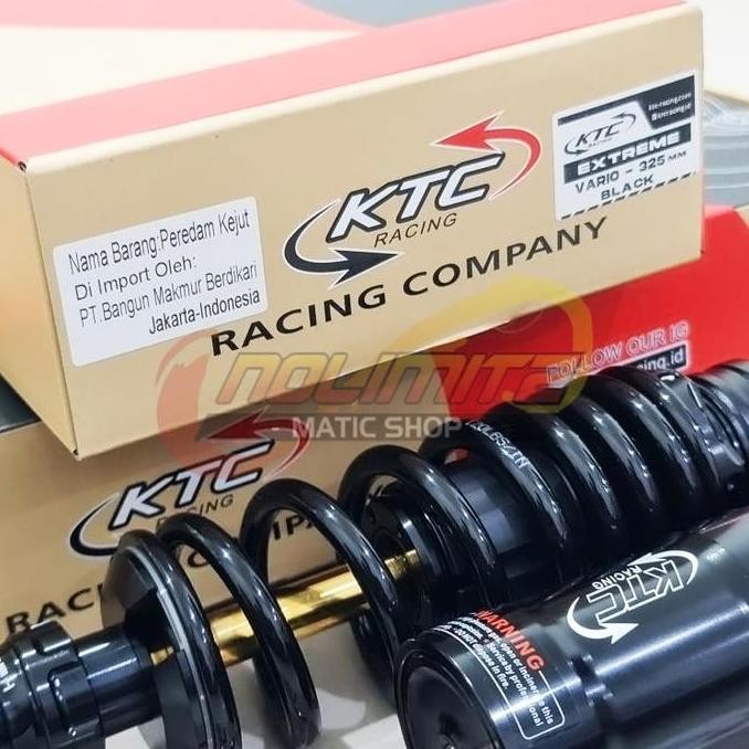Shock KTC Extreme Black 325mm Shockbreaker Racing Vario Beat Scoopy