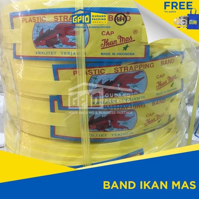 

IKAN MAS - Plastic Strapping Band Kuning 1.5 Kg