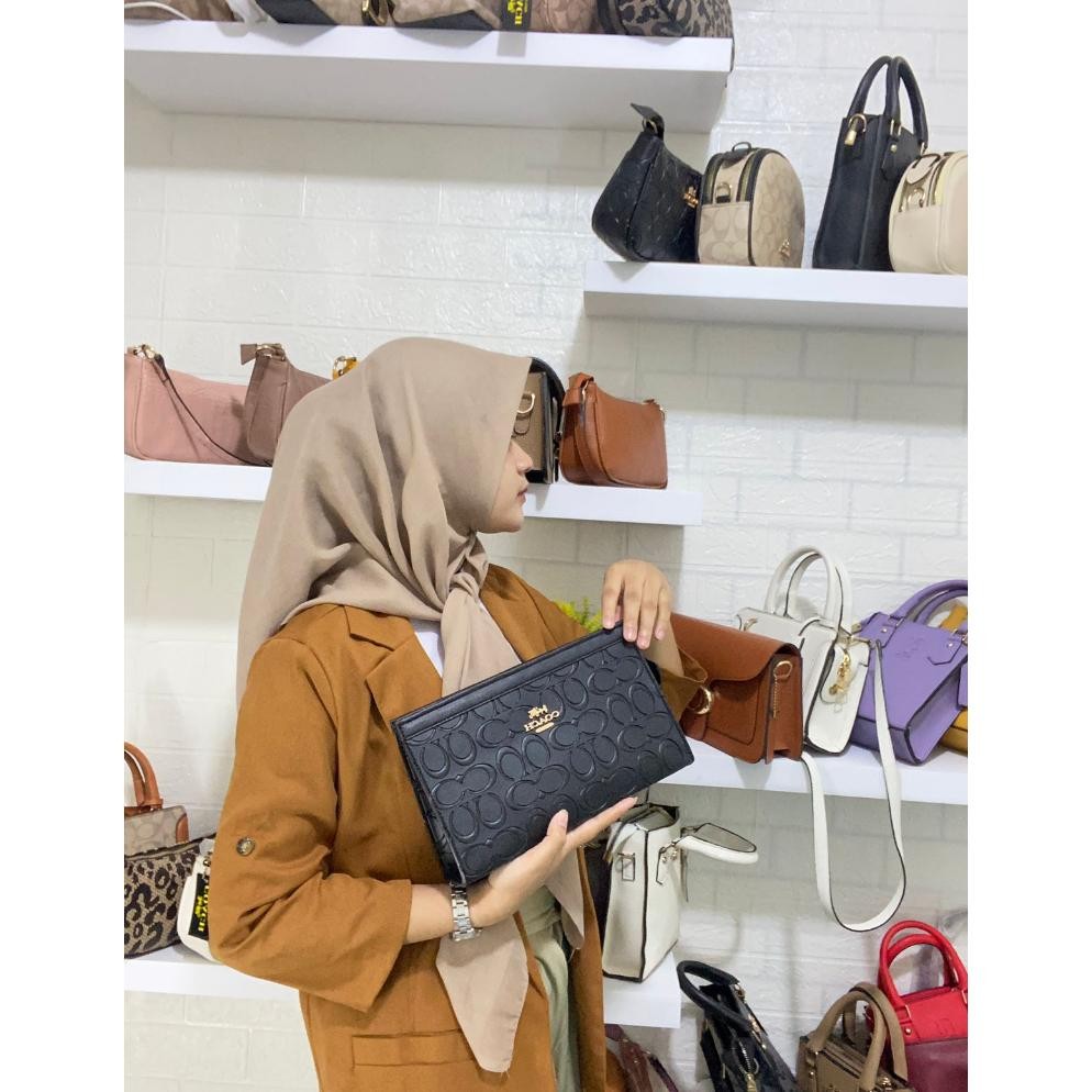 New Coach Tas Dompet Wanita Cluth Kulit Waterproof Promo