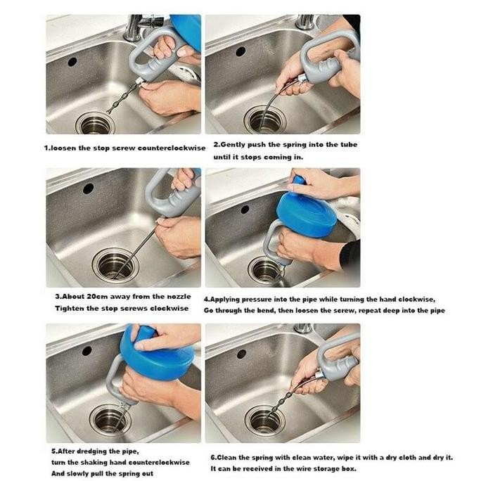 Kawat Pembersih Saluran Toilet Kawat Pipa Mampet Tersumbat Pembersih Saluran Air