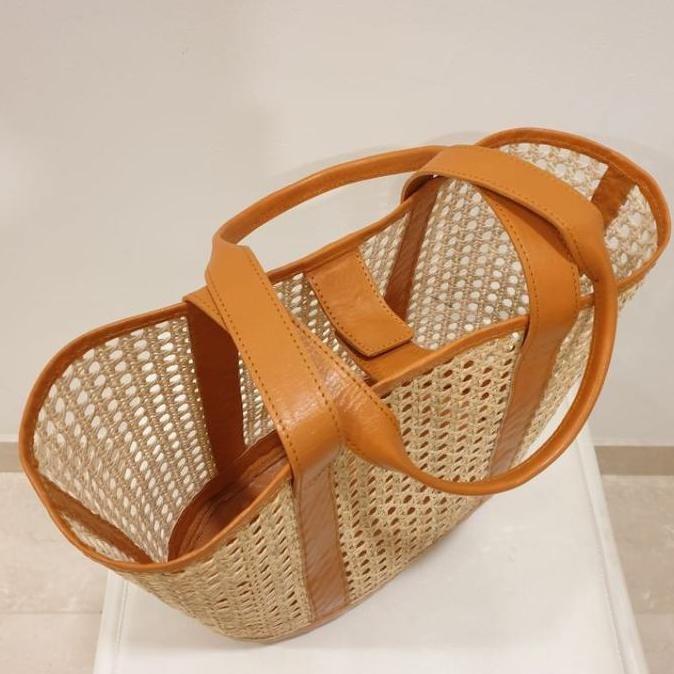 baru Ocean Rattan Bag - Tas Rotan Pantai, Tas Rotan Open Webbing, Tas Pantai, Tas Anyaman Rotan, Han