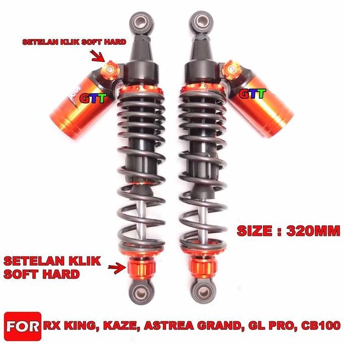 SHOCK ANSWER RX KING TABUNG MIRING UKURAN 320MM GREY
